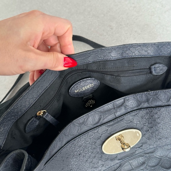 MULBERRY CROC EMBOSSED SATCHEL - Picture 6 of 10